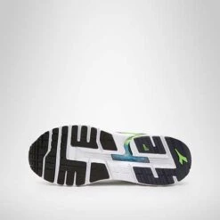 Diadora Men's Mythos Blushield Vigore Running Shoe - White/Black Iris/Neon Mint - Regular (D) -Brooliks Shop 101.178046 C9805 40 HR