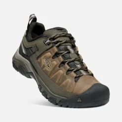 Keen Men's Targhee III Waterproof Hiking Shoe - Bungee Cord/Black - Wide (2E) -Brooliks Shop 1018597 3Q PDP