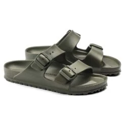 Birkenstock Arizona EVA Sandal - Khaki- Regular/Wide -Brooliks Shop 1019152 pair f60089ec f5b3 4d58 926d d0a6a1b20afb