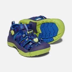 Keen Little Kids' Newport H2 Sandal - Blue Depths/Chartureuse -Brooliks Shop 1022834 PPS PDP 1
