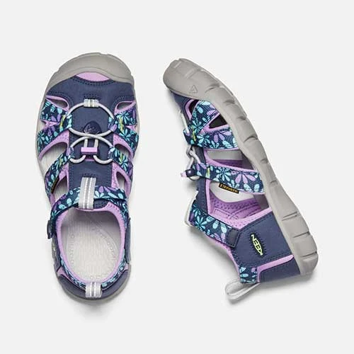 Keen Big Kids' Seacamp II CNX Sandal - Black Iris/African Violet 4 Keen Big Kids' Seacamp II CNX Sandal - Black Iris/African Violet - Image 4