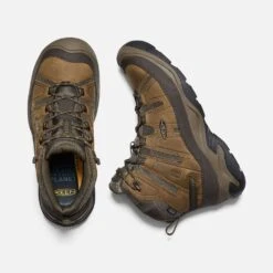 Keen Men's Circadia Mid WP Hiking Boot- Bison/Brindle- Wide (2E) -Brooliks Shop 1026841 PLD PDP