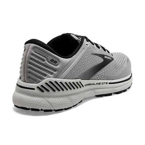 BROOKS Men's Adrenaline GTS 22 Running Shoe- Alloy/Grey/Black - Wide (2E) 2 BROOKS Men's Adrenaline GTS 22 Running Shoe- Alloy/Grey/Black - Wide (2E) - Image 2