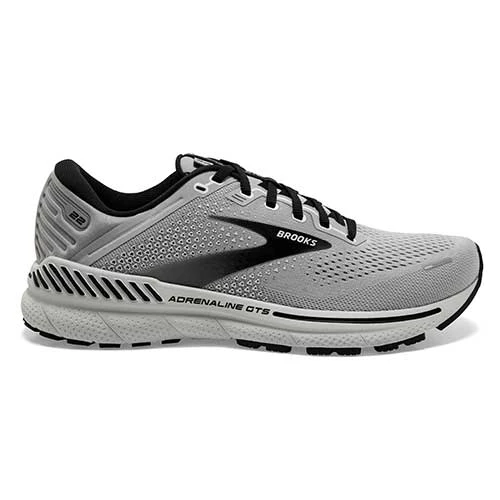 BROOKS Men's Adrenaline GTS 22 Running Shoe- Alloy/Grey/Black - Wide (2E) 1 BROOKS Men's Adrenaline GTS 22 Running Shoe- Alloy/Grey/Black - Wide (2E)