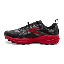 BROOKS Men's Cascadia 16 Trail Running Shoe - Black/Grey/Red - Regular (D) -Brooliks Shop 110376 008 M Cascadia 16