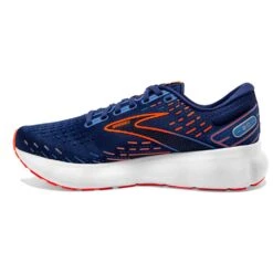 BROOKS Men's Glycerin 20 Running Shoe- Blue Depths/Palace Blue/Orange- Wide (2E) -Brooliks Shop 110382 444 M Glycerin 20 0ebc04c2 e053 4bf2 8c67 ec23935cce40