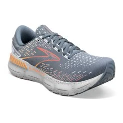 BROOKS Men's Glycerin GTS 20 Running Shoe - Grey/Chili Oil/Orange - Regular (D) -Brooliks Shop 110383 034 A Glycerin GTS 20 1