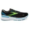 BROOKS Men's Adrenaline GTS 23 Running Shoe- Black/Hawaiian Ocean/Green- Wide (2E)