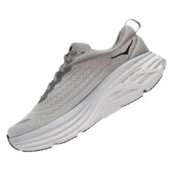 Hoka Men's Bondi 8 Running Shoe- Sharkskin/Harbor Mist- Wide (2E) -Brooliks Shop 1123202 SHMS 4 d130a089 fed7 4b76 a648 52a8133c826c