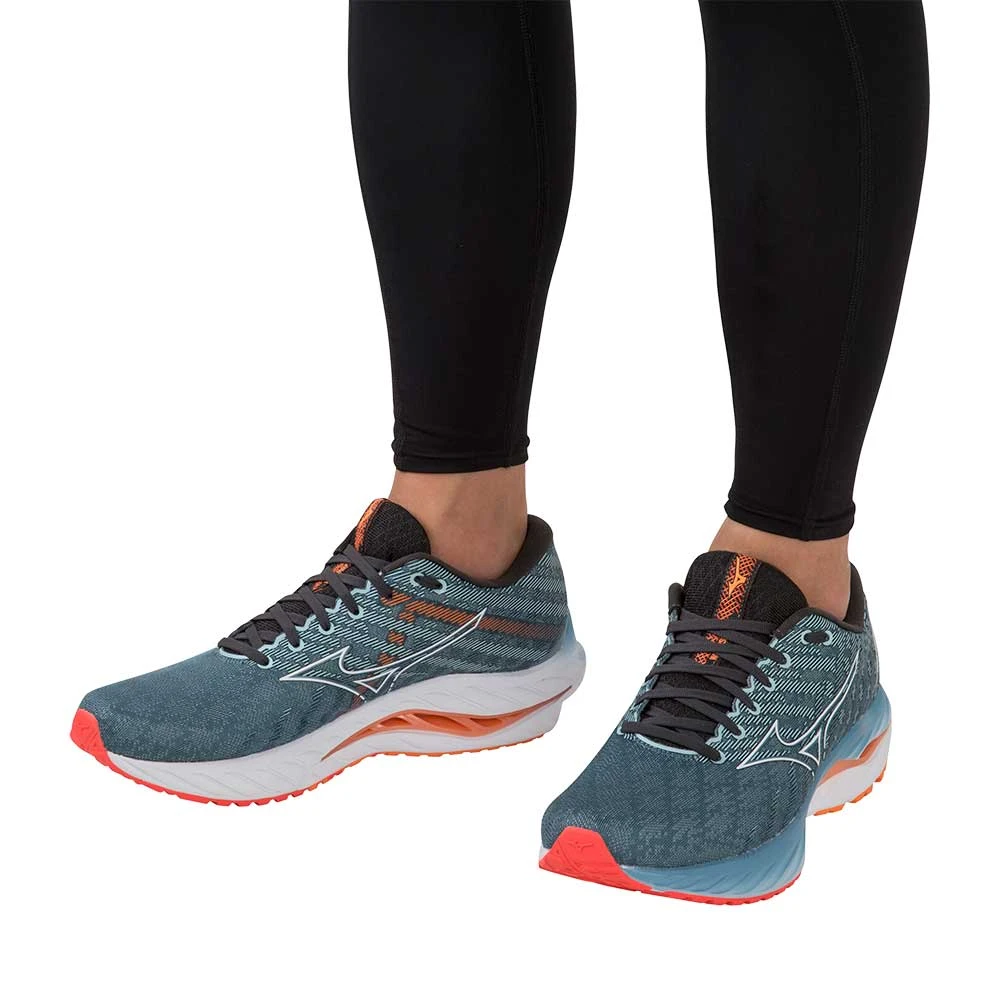 Mizuno Men's Wave Inspire 19 Running Shoe- Provincial Blue/White- Regular (D) 3 Mizuno Men's Wave Inspire 19 Running Shoe- Provincial Blue/White- Regular (D) - Image 3