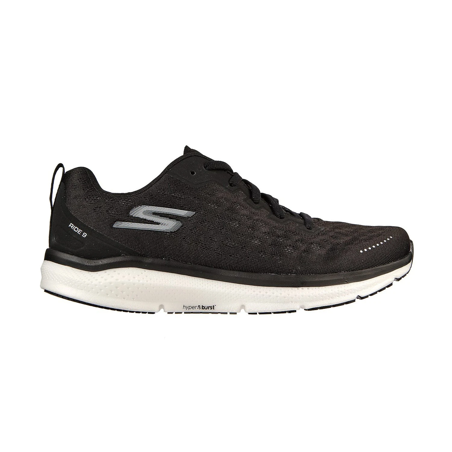 Skechers Men's GOrun Ride 9 Running Shoe - Black/White - Regular (D) 1 Skechers Men's GOrun Ride 9 Running Shoe - Black/White - Regular (D)