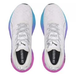 Puma Men's ForeverRun Nitro Sunset Running Shoe - White/Luminous Blue/Electric Orchid- Regular (D) -Brooliks Shop 38000702 WhiteBlue TOP