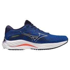 Mizuno Men's Wave Rider 27 Running Shoe - Surf The Web/White - Regular (D)