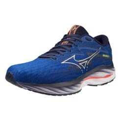 Mizuno Men's Wave Rider 27 Running Shoe - Surf The Web/White - Regular (D) -Brooliks Shop 411415 5E00 07