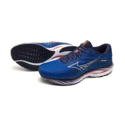 Mizuno Men's Wave Rider 27 Running Shoe - Surf The Web/White - Regular (D) -Brooliks Shop 411415 5E00 11
