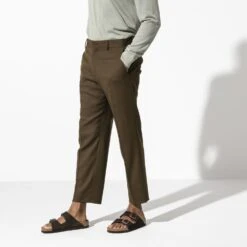 Birkenstock Arizona Mocha Suede Leather Sandal- Regular/Wide -Brooliks Shop 51903 f look m