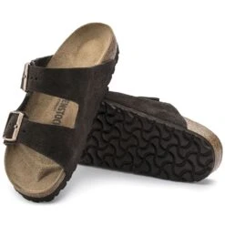 Birkenstock Arizona Mocha Suede Leather Sandal- Regular/Wide -Brooliks Shop 51903 sole