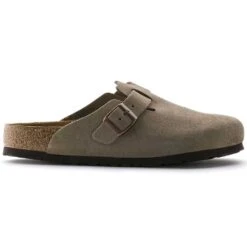 Birkenstock Boston Soft Footbed - Taupe - Medium/Narrow -Brooliks Shop 560771 side