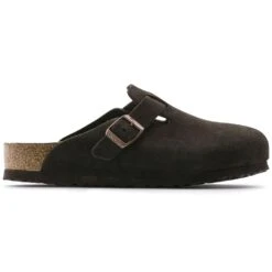 Birkenstock Boston Soft Footbed Mocha Suede- Regular/Wide -Brooliks Shop 660461 side bost b
