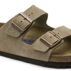 Birkenstock Arizona Soft Footbed Taupe Suede Leather Sandal - Taupe- Regular/Wide 11 Birkenstock Arizona Soft Footbed Taupe Suede Leather Sandal - Taupe- Regular/Wide -Brooliks Shop 951303 detail 1