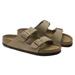 Birkenstock Arizona Soft Footbed Taupe Suede Leather Sandal - Taupe- Regular/Wide 9 Birkenstock Arizona Soft Footbed Taupe Suede Leather Sandal - Taupe- Regular/Wide -Brooliks Shop 951303 pair