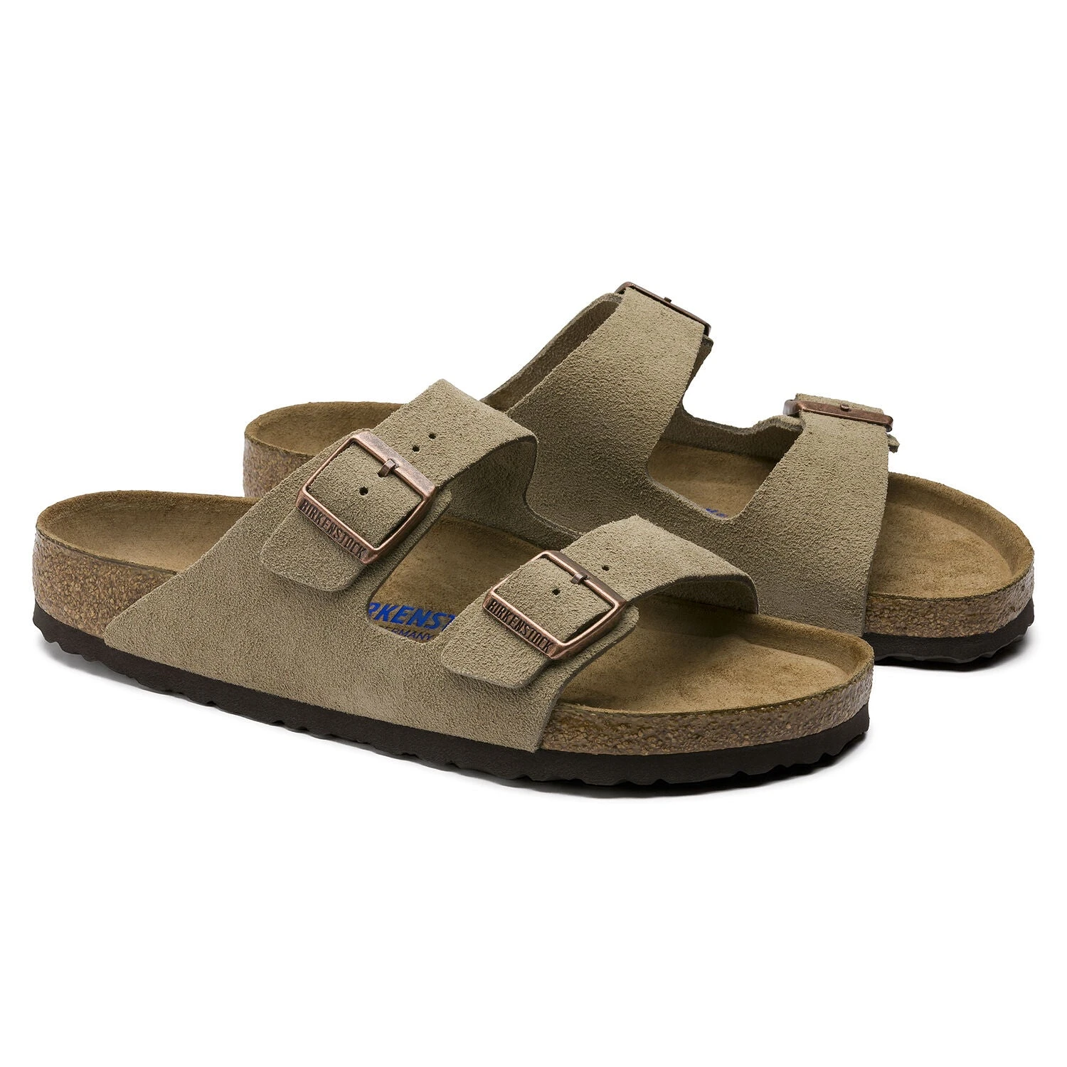 Birkenstock Arizona Soft Footbed Taupe Suede Leather Sandal - Taupe- Regular/Wide 3 Birkenstock Arizona Soft Footbed Taupe Suede Leather Sandal - Taupe- Regular/Wide - Image 3