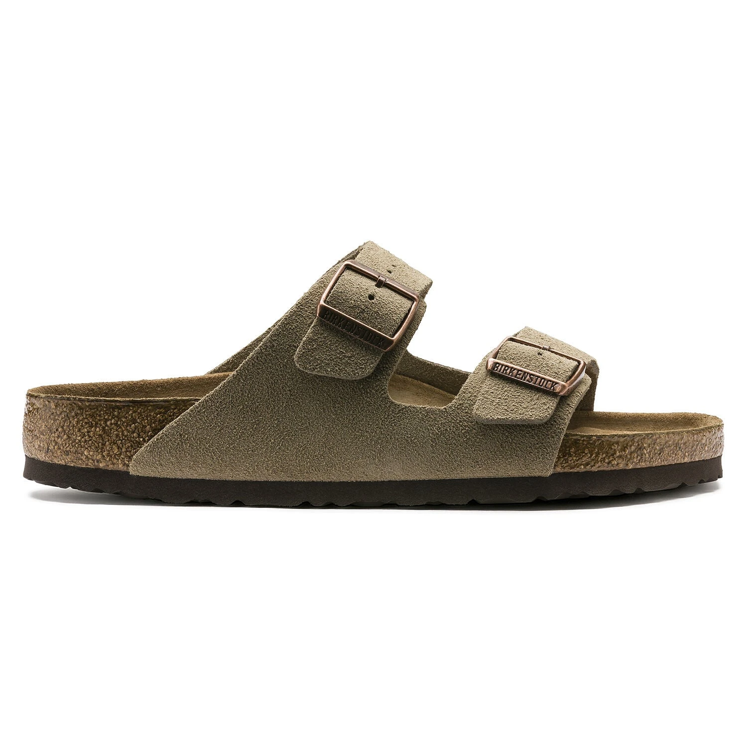 Birkenstock Arizona Soft Footbed Taupe Suede Leather Sandal - Taupe- Regular/Wide 2 Birkenstock Arizona Soft Footbed Taupe Suede Leather Sandal - Taupe- Regular/Wide - Image 2