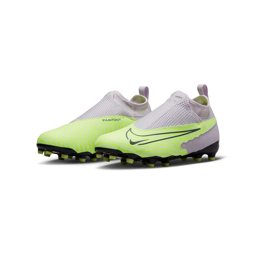 Nike Youth Phantom GX Academy DF FG/MG Soccer Cleats - Barely Volt/Gridiron - Regular (D) 3 Nike Youth Phantom GX Academy DF FG/MG Soccer Cleats - Barely Volt/Gridiron - Regular (D) - Image 3