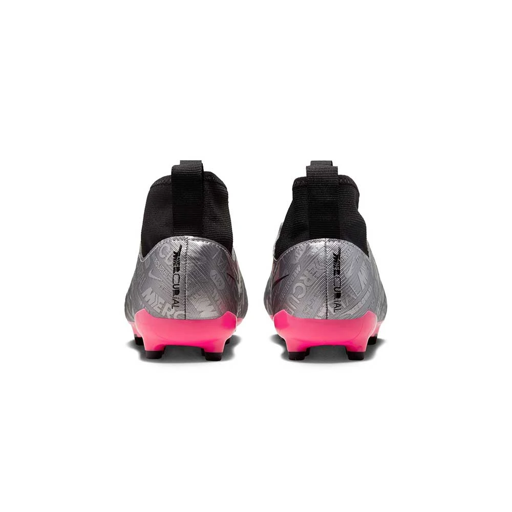 Nike Jr. Zoom Mercurial Superfly 9 Academy XXV MG Soccer Cleats- Metallic Silver/Hyper Pink- Regular (D) 6 Nike Jr. Zoom Mercurial Superfly 9 Academy XXV MG Soccer Cleats- Metallic Silver/Hyper Pink- Regular (D) - Image 6