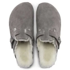 Birkenstock Boston Shearling - Stone - Regular/Wide -Brooliks Shop BostonShearling Stone 3