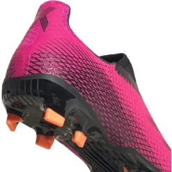 ADIDAS JR X Ghosted .3 Laceless FG Soccer Shoe - Shock Pink/Core Black/Screaming Orange -Brooliks Shop FY7281 04