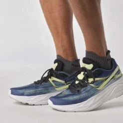 Salomon Men's Aero Blaze Running Shoe- Blue Ashes/Sunny Lime/Dark Sapphire- Regular (D) -Brooliks Shop L47049200 7481c5f43c36e4a91ce83cf343a3c47e