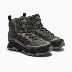 Merrell Men's Moab Speed Thermo Mid Waterproof Hiking Boot - Olive - Regular (D) -Brooliks Shop MRLM J066915 021621 S21 004 1