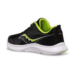 Saucony Youth Kinvara 13 Running Shoe - Black/Lime -Brooliks Shop SK265520 2 1
