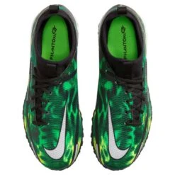 Nike JR Phantom GT2 DF SW TF Soccer Shoe - Black/Mtlc Platinum/Green Strike -Brooliks Shop nike phantom gt2 academy df tf sw jr dm0741 003 football shoes green multicolor green 1 790x790 1