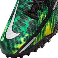 Nike JR Phantom GT2 DF SW TF Soccer Shoe - Black/Mtlc Platinum/Green Strike -Brooliks Shop nike phantom gt2 academy df tf sw jr dm0741 003 football shoes green multicolor green 3 790x790 1